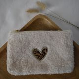 Pochette Cœur léopard