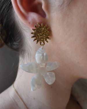 Boucles d’oreilles Jasmine nacrée